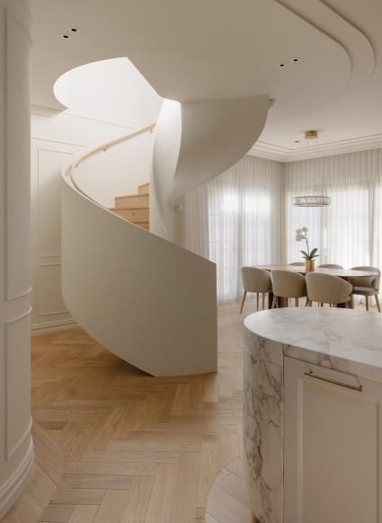 Georgie Malvern 2 Portrait stairs | Project | AU | HW4120 Mentone Herringbone